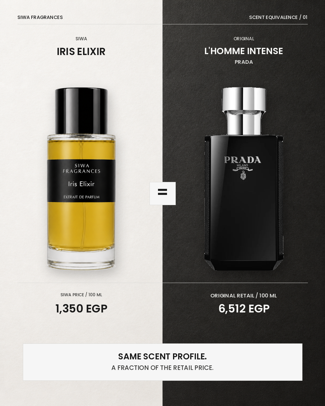 Siwa and original fragrance price comparison for iris elixir | siwa-gallery-v1:dupe-comparison:iris-elixir