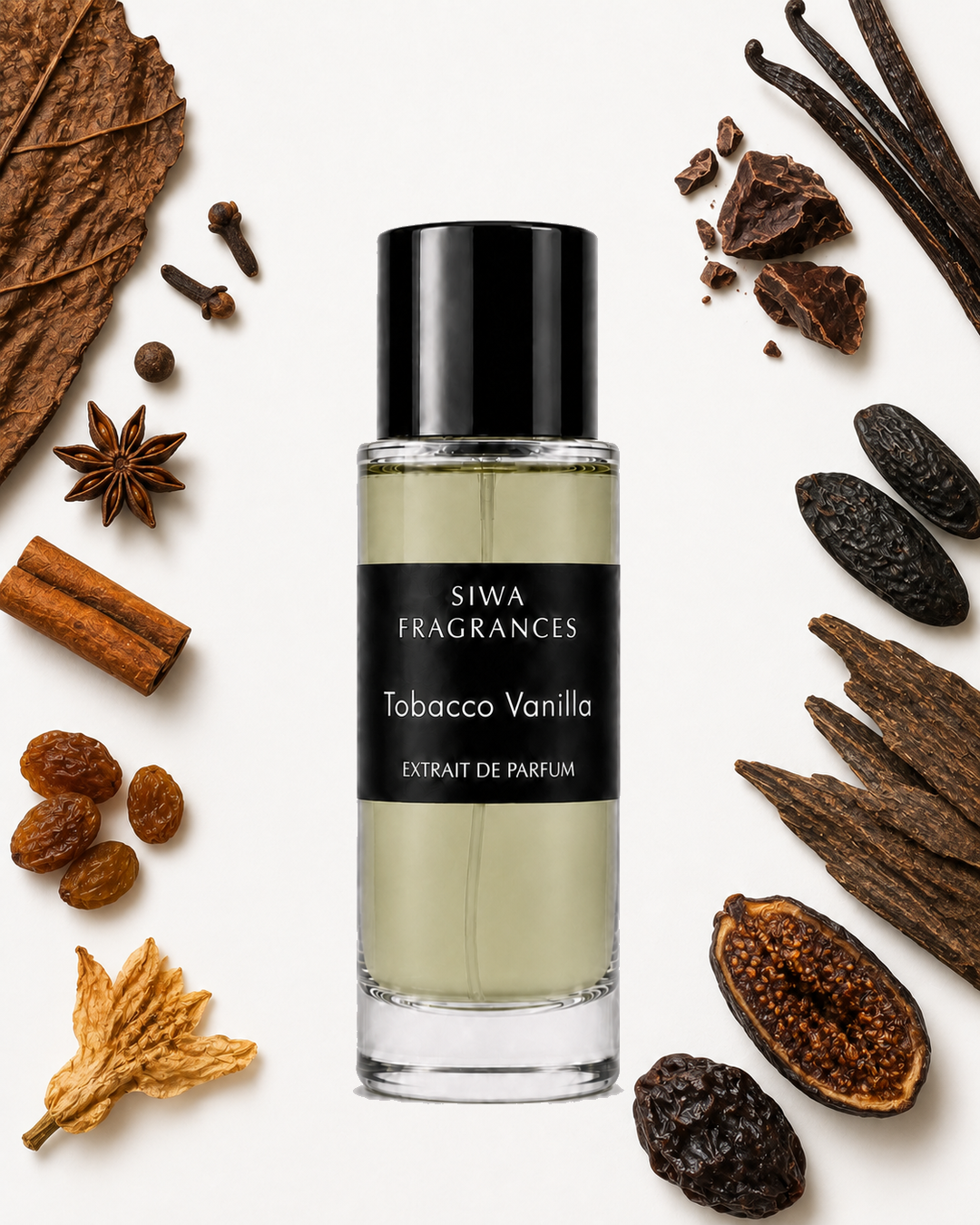 Tobacco Vanilla 30 ml fragrance notes | siwa-package-v1:tobacco-vanilla:key-notes:30ml